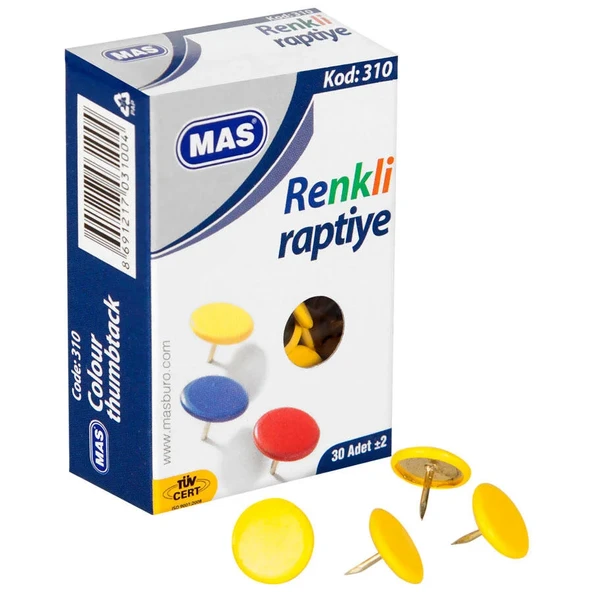 Mas 310 | Raptiye Pvc Kaplı Renkli 30'lu ürün görseli 1