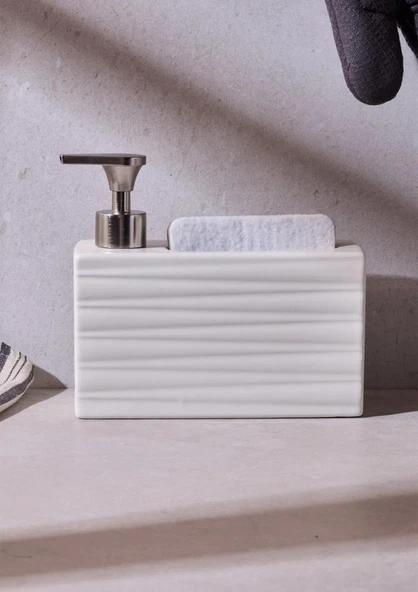ASH Beige 750 ml Porselen Mutfak Sıvı Sabunluk ürün görseli 1