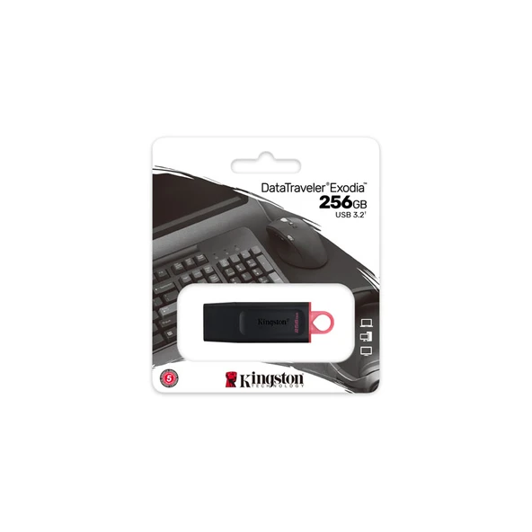 Dtx-256Gb 256Gb Usb3.2 Gen 1 Datatraveler Exodia (Black + Pink)Flash Bellek ürün görseli 1
