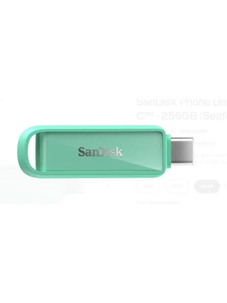 Sandisk Sdixs0N-256G-Gn6Nq 256Gb Phone Drive With Usb-C-128Gb (Seafoam Green) Flash Bellek ürün görseli 1