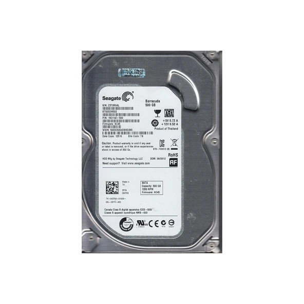 St500Dm002 500Gb Barracuda Sata 3.0 7200 Rpm 3.5" Harddisk ürün görseli 1