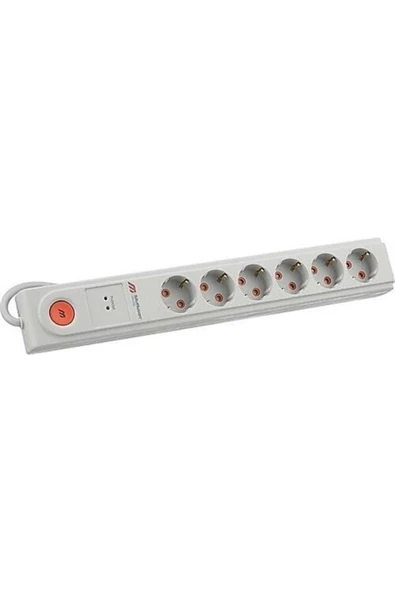 Mutlusan 6 Lı 1,5 Metre 2 Usb li 1425Joule Akım Korumalı Anahtarlı Priz ürün görseli 1