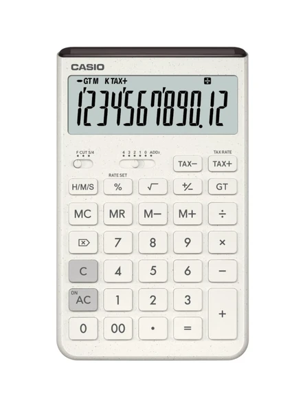 Casio Jt-200T-We 12 Hane Beyaz Masa Üstü Hesap Makinesi ürün görseli 1