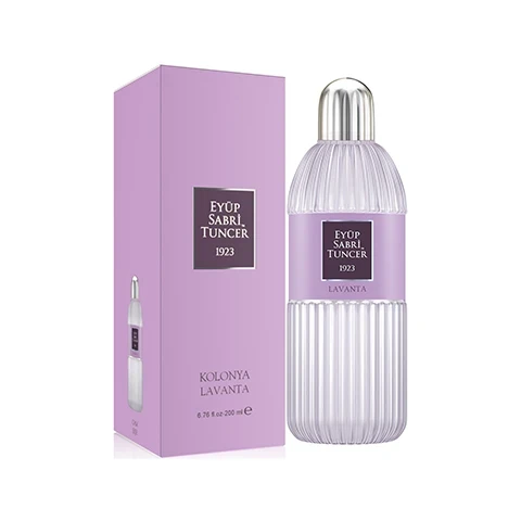 Lavanta Kolonyası 200Ml Cam Şişe Silindir Kolonya ürün görseli 1