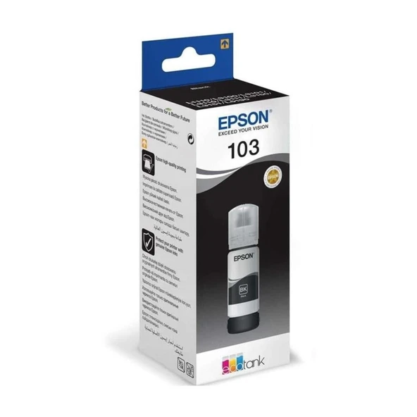 103 Black Siyah Şişe Mürekkep T00S14A L1110-3110-3150-5190 ürün görseli 1