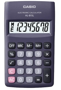 8 Hane Siyah Hesap Makinesi Hl-815L-Bk ürün görseli 1