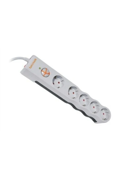 Enerji Korumalı Priz 1.5 Metre Powersurge 5 Li 1050 Joule Beyaz Tsk6134 ürün görseli 1