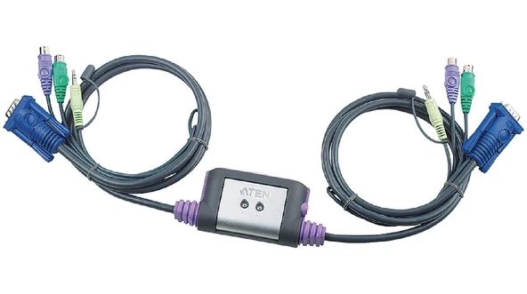 2 Port Kvm Switch With Audio Ps-2 Cs62A-A7 ürün görseli 1