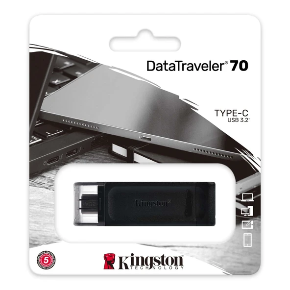 Dt70 256Gb Usb-C 3.2 Gen 1 Type-C Flash Bellek ürün görseli 1