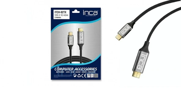 Type C To Hdmı 4K Altın Uçlu Kablo 2 Metre ITCH-02TX ürün görseli 1