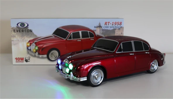 Everton Rt-1958 Kırmızı Arabalı Bluetooth Fm-Usb-Tf-Aux Şarjlı Nostaljik Radyo ürün görseli 1