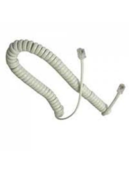 Spiral Telefon Kordonu Karel Telefon Uyumlu 30Cm Gri ürün görseli 1