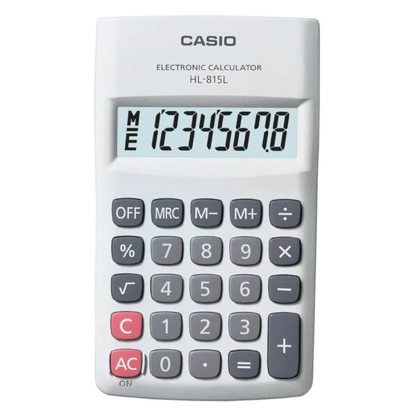 8 Hane Beyaz Hesap Makinesi HL-815L-WE ürün görseli 1