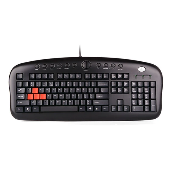 Q TR Usb Multimedia Gamer Siyah Kablolu Klavye Siyah KB-28G ürün görseli 1