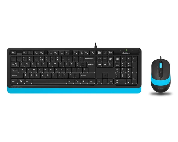 Q TR Usb Multimedia Kablolu Klavye Mouse Seti Mavi F1010 ürün görseli 1