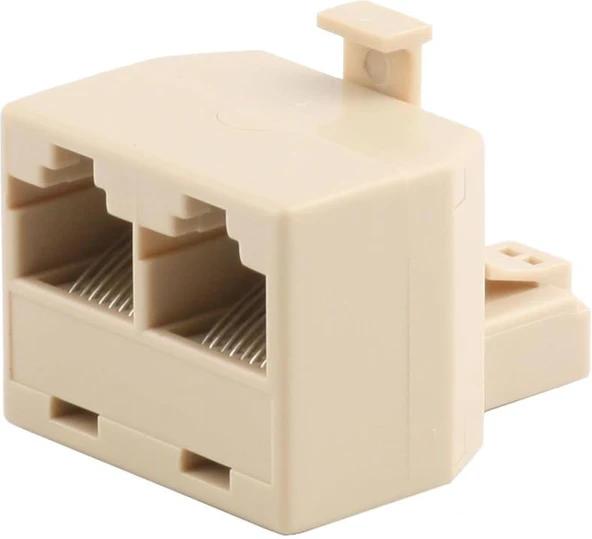 8P8C Jack- 2X8P8C Jack 2Li Rj45 Telefon Jackı Çoklayıcı Jk8464 ürün görseli 1