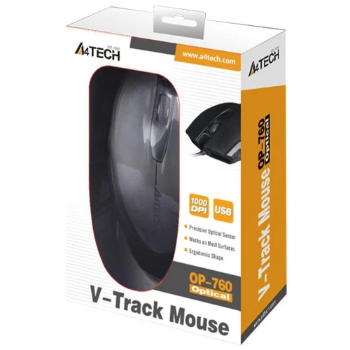 V-Track 1000 Dpi Usb Kablolu Mouse Siyah OP-760 - Resim 4