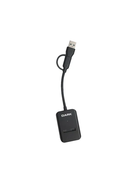 Dark Usb-A + Usb-C 10- M Key M.2 Nvme Ssd Taşınabilir Disk Yerleştirme Adaptörü Dk-Ac-Dsem3 ürün görseli 1