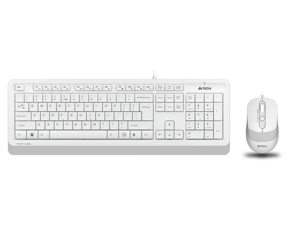 Q TR Usb Multimedia Kablolu Klavye Mouse Seti Beyaz F1010 ürün görseli 1
