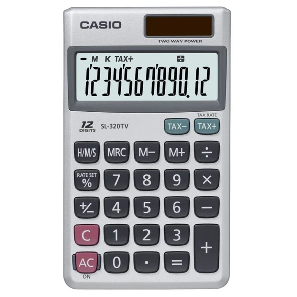 Sl-320Tv-W-Dp 12 Hane Cep Tipi Hesap Makinesi ürün görseli 1