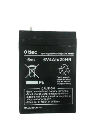 Ttec 6V 4Ah Bakımsız Kuru Akü ürün görseli 1