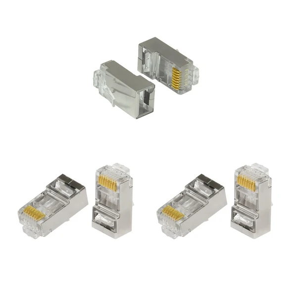 Ftp Cat6 Metal Rj45 Konnektör Network Kablosu (100 Lü Paket) Fnw-4522N ürün görseli 1