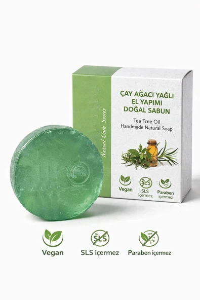 Çay Ağacı Yağlı El Yapımı Doğal Oval Sabun - 100 gr ürün görseli 1