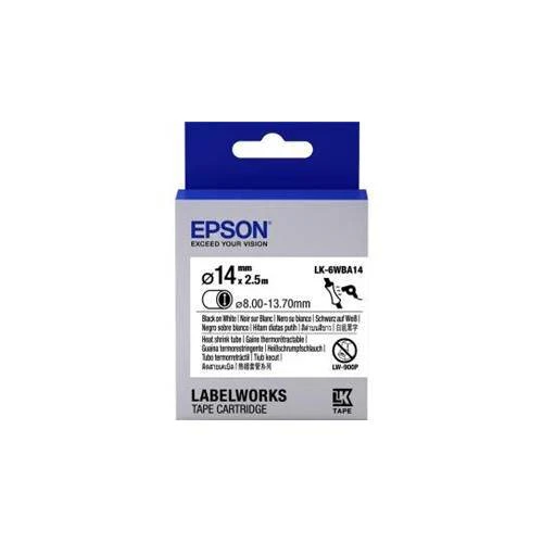 Lk-6Wba14 Isıyla Daralan Siyah Üzeri Beyaz 14Mm 2,5Metre Etiket ürün görseli 1