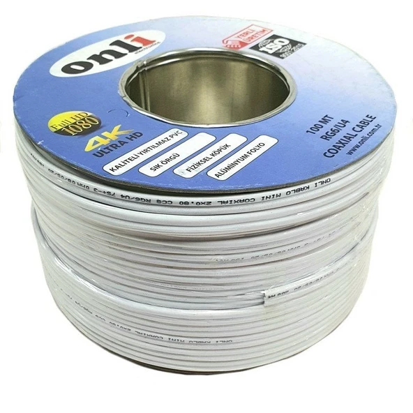 Rg6-U4 48 Tel 0,90 Ccs-Al 100 Metre Anten Uydu Kablosu ürün görseli 1