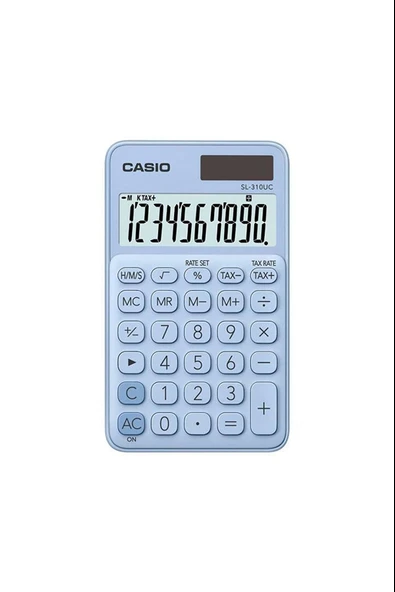 Sl-310Uc-Lb Cep Tipi 10 Hane Açık Mavi Hesap Makinesi ürün görseli 1