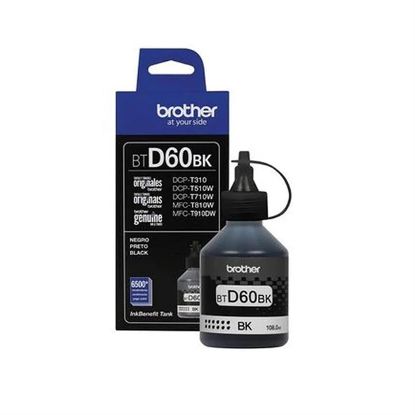 Bt60Bk Black Siyah 6.000 Sayfa Kapasiteli Şişe Mürekkep Dcp-T310-T510 Mfc-T810-T910 ürün görseli 1