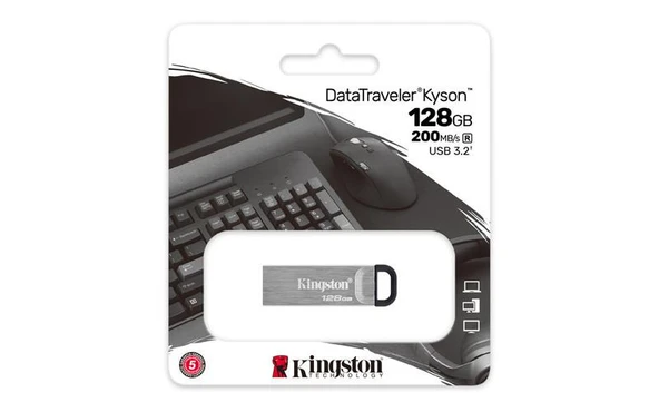 128Gb Usb3.2 Gen 1 Datatraveler Kyson Flash Bellek DTKN-12 ürün görseli 1