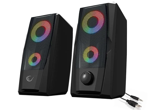 2.0 Rgb Işıklı Multimedia 5V 30Db Gaming Oyuncu Speaker Rms-X9 ürün görseli 1
