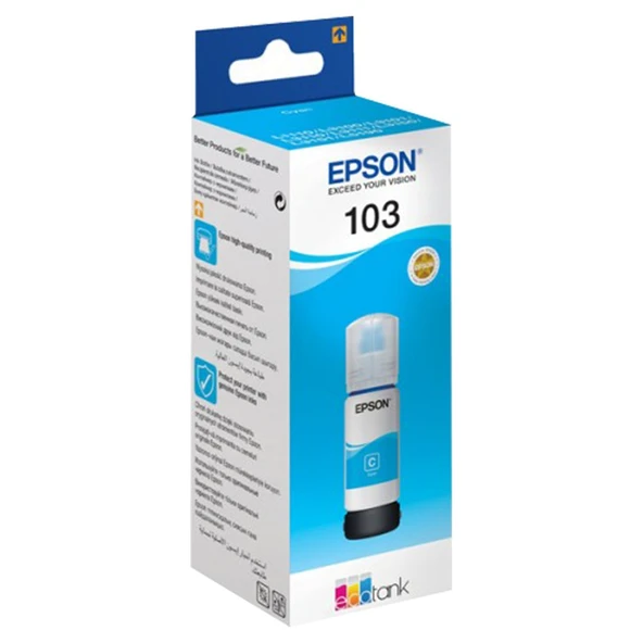 103 Cyan Mavi Şişe Mürekkep T00S24A L1110-3110-3150-5190 ürün görseli 1