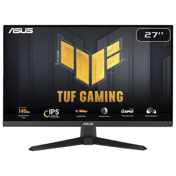 Asus 27" Tuf Gaming Vg279Qe5A 146Hz 1Ms Full Hd Adaptive Sync İps Gaming Monitör ürün görseli 1