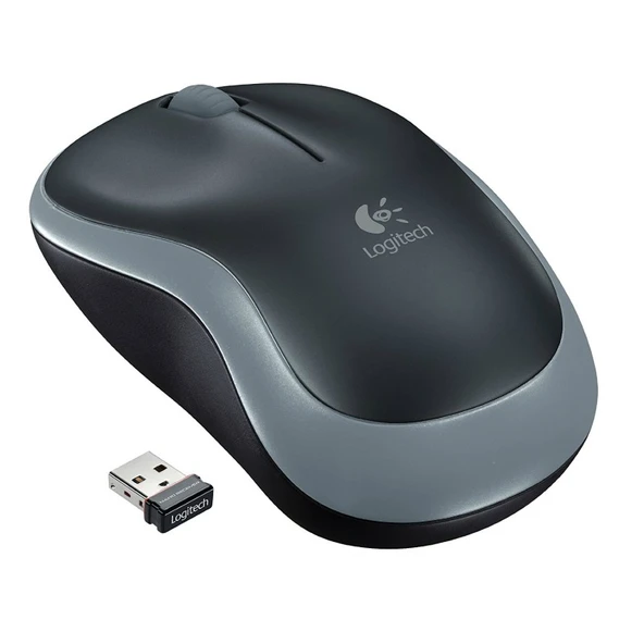 M185 Gri Kablosuz Mouse Optik 1000 Dpı Buton 910-002235 ürün görseli 1