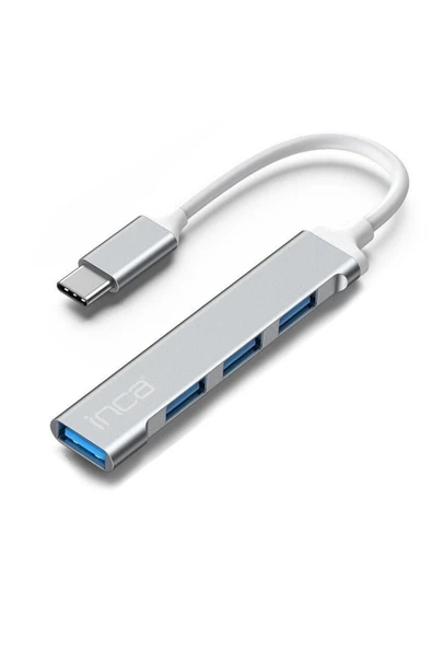 İusb-04T Type-C Grişli 4 Port Usb Çoklayıcı Hub ürün görseli 1