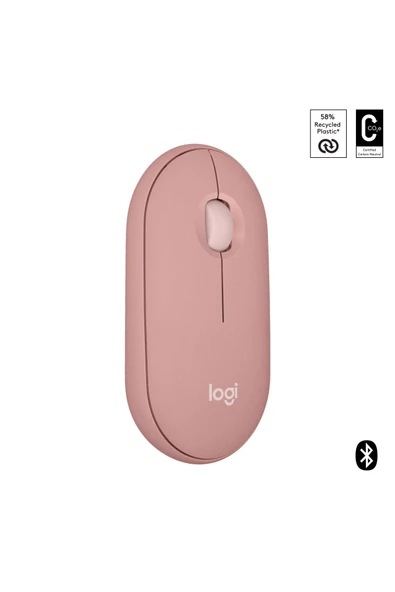 910-007014 M350S Pebble 2 Pembe Bluetooth Optik Mouse - Resim 2
