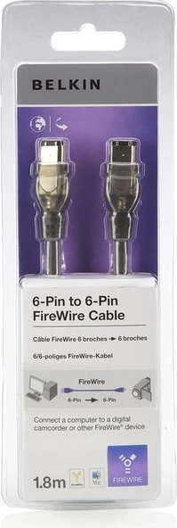 Bilgisayar Fotoğraf Frwr 6Pin-6Pin Usb Kablosu 1.8 Metre Siyah Blk-F3N400Cp1.8M ürün görseli 1