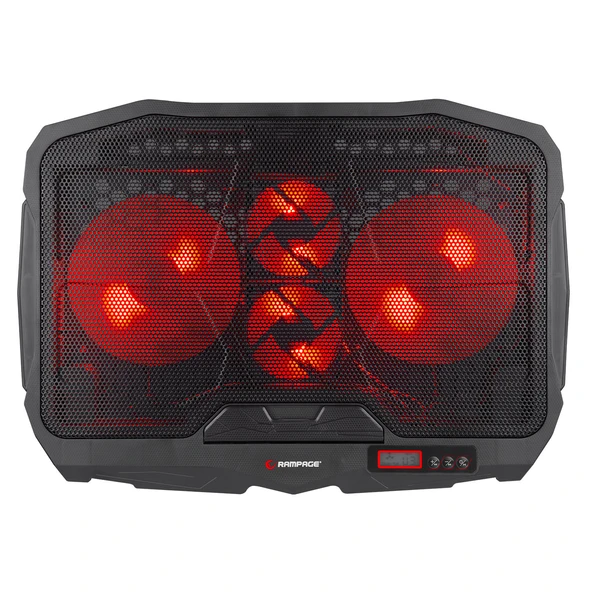Rampage Notebook Soğutucu Stand 2-125 Mm + 2-70Mm Işıklı Fan 15"-17" Siyah AD-RC4 ürün görseli 1