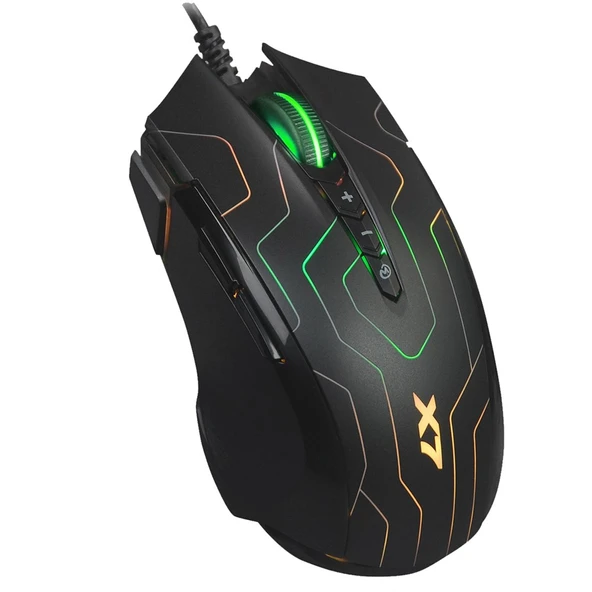 Oscar X7 Neon Maze 2400Dpı Usb Makrolu Kablolu Gaming Mouse Siyah X89 ürün görseli 1