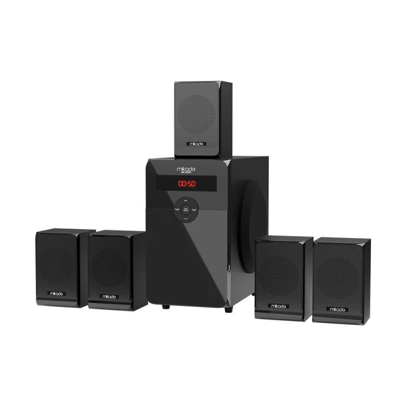 Mikado MD-582BT 5+1 110W Siyah Usb+SD+FM Destekli Multimedia Bluetooth Speaker ürün görseli 1