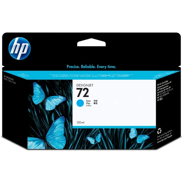 72 Cyan Mavi 130Ml Plotter Kartuşu C9371A ürün görseli 1