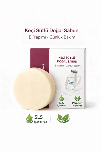 Keçi Sütlü El Yapımı Doğal Oval Sabun - 100 gr ürün görseli 1