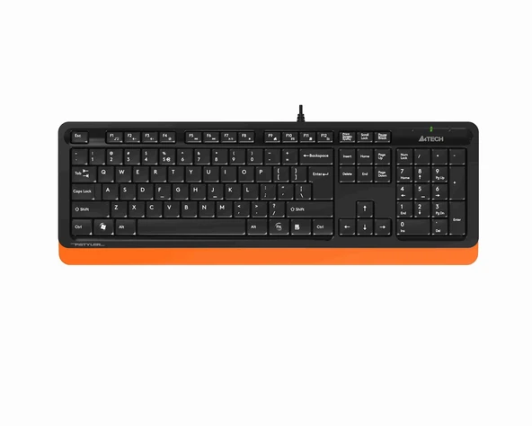 Q TR Usb Fsytyler Multimedya Kablolu Klavye Turuncu FK10 ürün görseli 1