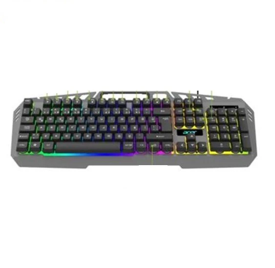 Acer Okw213 Gri Rgb Rainbow Backlit Gaming Keyboard Rainbow Kablolu Klavye Kablo Uzunluğu 1,5 Metre ürün görseli 1