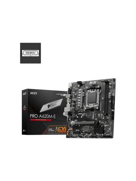 Msi Pro A620M-E Ddr5 6800Mhz Matx Am5 ( Amd Am5 7000 Serisi İşlemci Uyumlu) Anakart ürün görseli 1