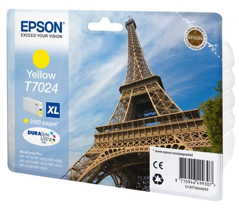 T7024 Yellow Sarı 2.000 Sayfa Kapasiteli Mürekkep Kartuş T70244010 ürün görseli 1
