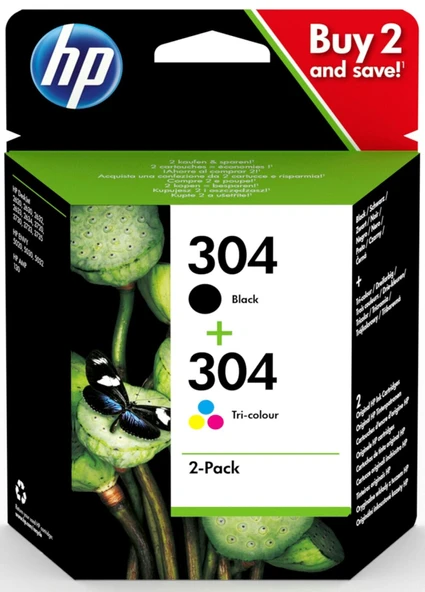 304 Black-Color Siyah-Renkli Multi Paket Kartuş 3Jb05Ae ürün görseli 1