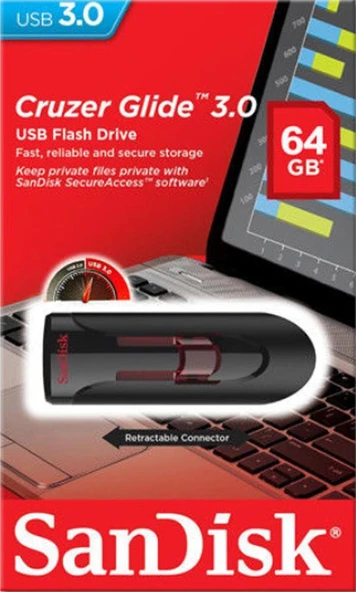 64Gb Cruzer Glide 3.0 Usb Flash Bellek Sdcz600-064G-G35 ürün görseli 1